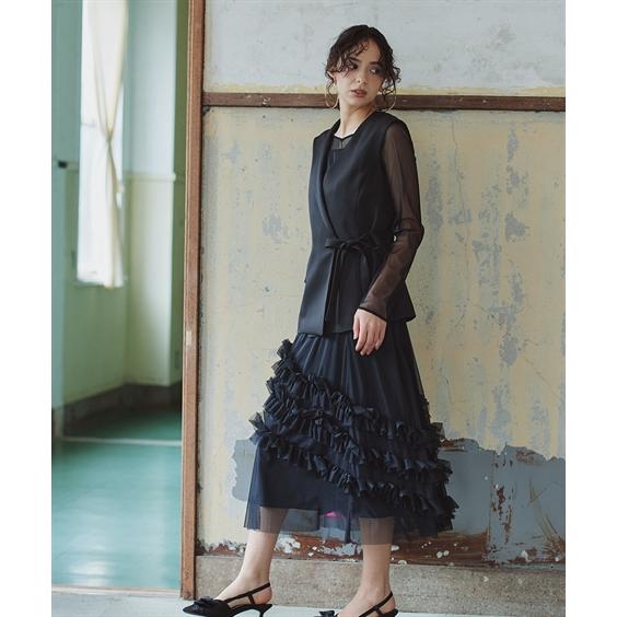 結婚式・パーティードレス 【お呼ばれ・よそいき・結婚式・パーティー・オケージョンドレス】2点セットアッ