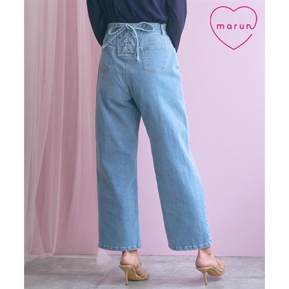 ニッセン（nissen） ストレートパンツ レディース バック 編み上げ
