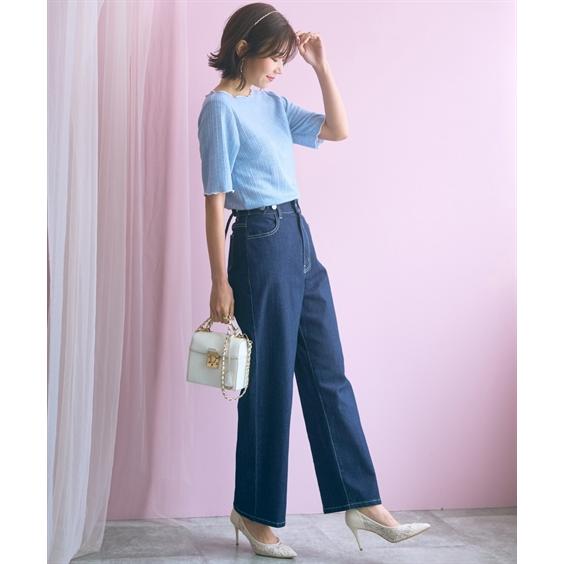 ニッセン（nissen） ストレートパンツ レディース バック 編み上げ