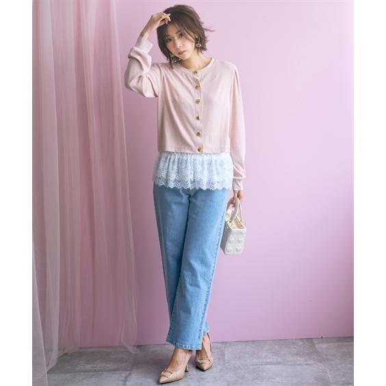 ニッセン（nissen） ストレートパンツ レディース バック 編み上げ