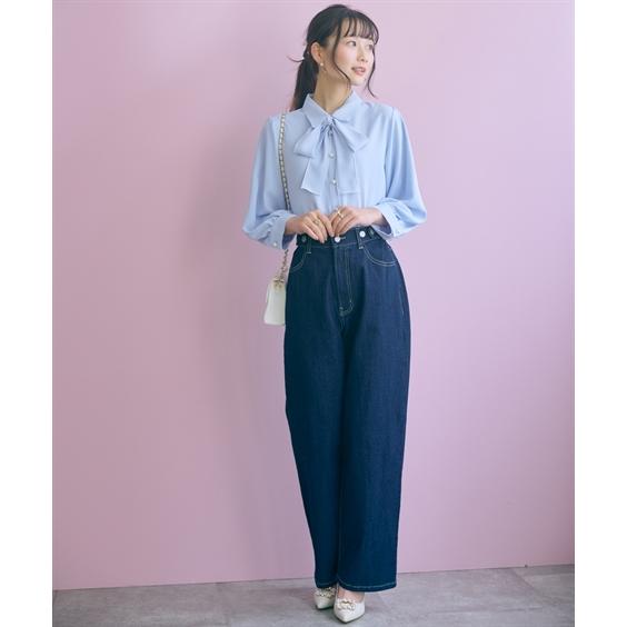 ニッセン（nissen） ストレートパンツ レディース バック 編み上げ