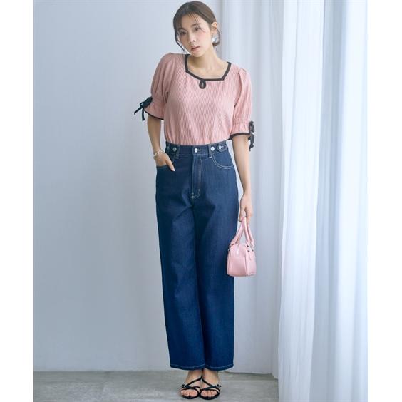 ニッセン（nissen） ストレートパンツ レディース バック 編み上げ