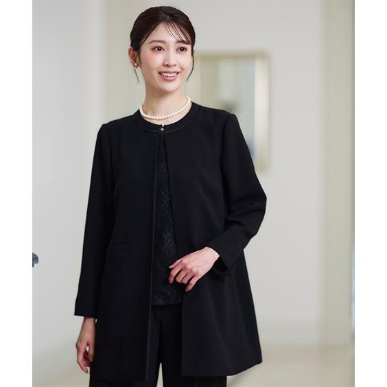 新品 試着のみ 礼服 喪服 3L ニッセン（nissen） 喪服 礼服 ブラックフォーマル レディース 前開き