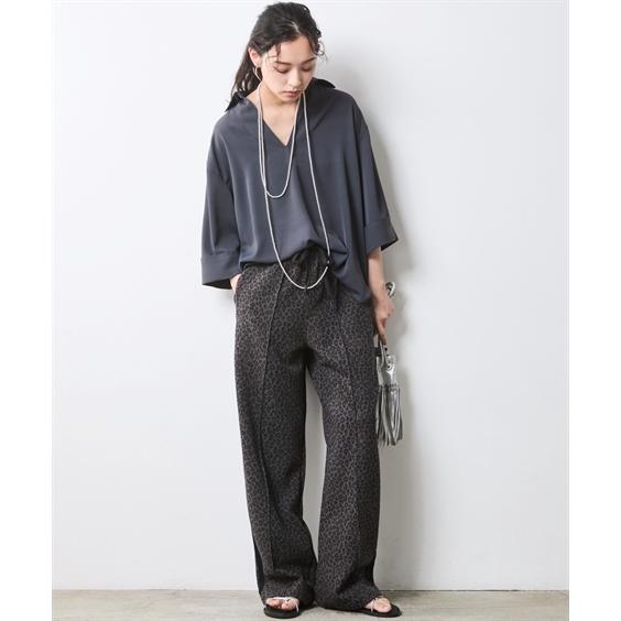 ニッセン（nissen） ストレートパンツ レディース レオパード トラック