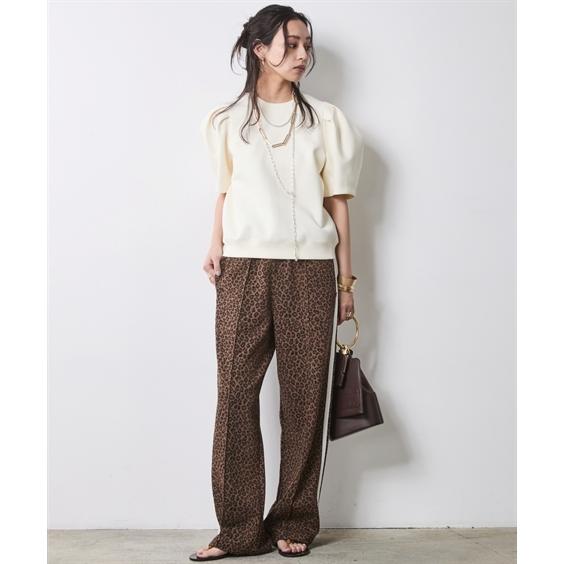 ニッセン（nissen） ストレートパンツ レディース レオパード トラック