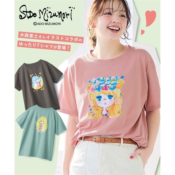 ニッセン（nissen） Tシャツ カットソー レディース 水森亜土 ゆったり