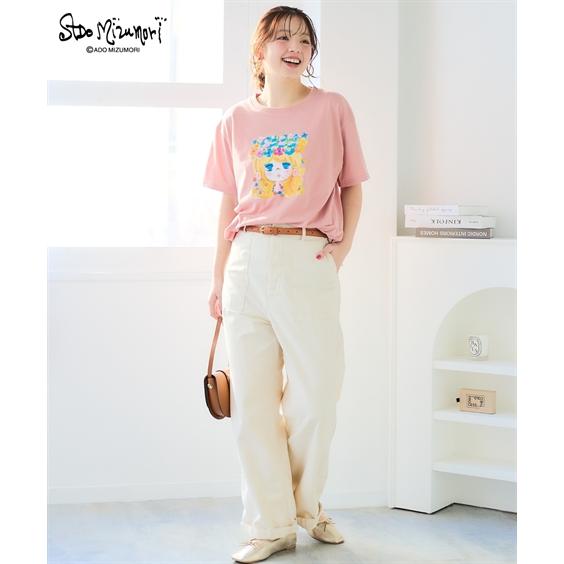 ニッセン（nissen） Tシャツ カットソー レディース 水森亜土 ゆったり