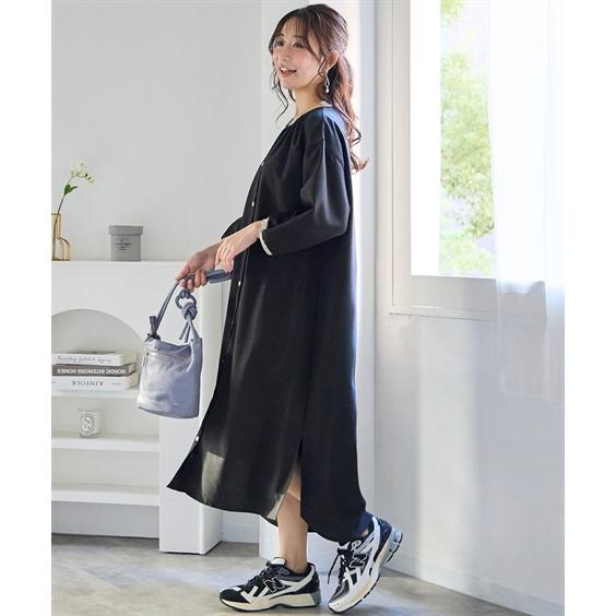 ニッセン（nissen） ワンピース ロング マキシ レディース 麻調