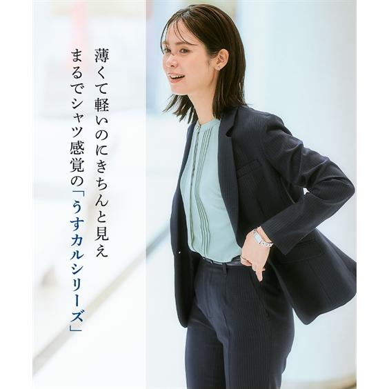 レディーススーツ スーツ レディース うすカルタテヨコ ストレッチ テーラード ジャケット パンツ ＋ ストレー_3