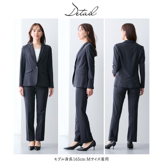 レディーススーツ スーツ レディース うすカルタテヨコ ストレッチ テーラード ジャケット パンツ ＋ ストレー_11