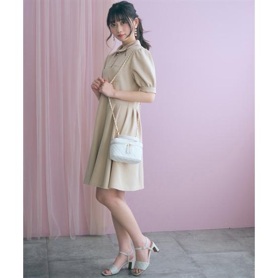 ワンピース ミニ レディース Aラインポロ marun 夏 ミニワンピ ニッセン nissenの画像