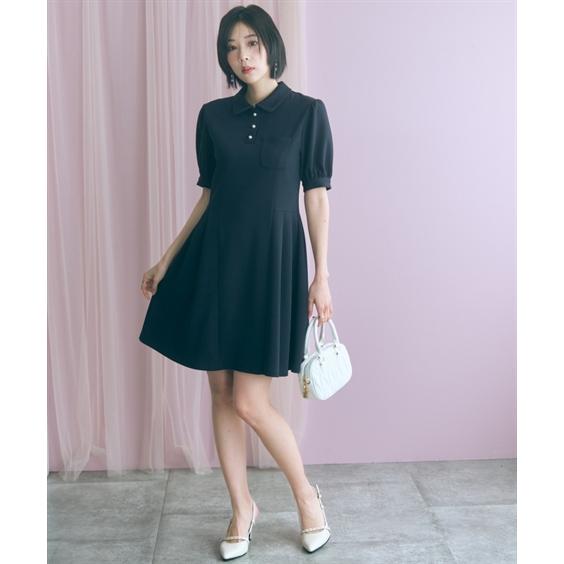 ワンピース ミニ レディース Aラインポロ marun 夏 ミニワンピ ニッセン nissen_12