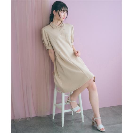 ワンピース ミニ レディース Aラインポロ marun 夏 ミニワンピ ニッセン nissen_7