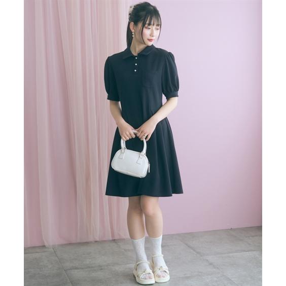 ワンピース ミニ レディース Aラインポロ marun 夏 ミニワンピ ニッセン nissen_8