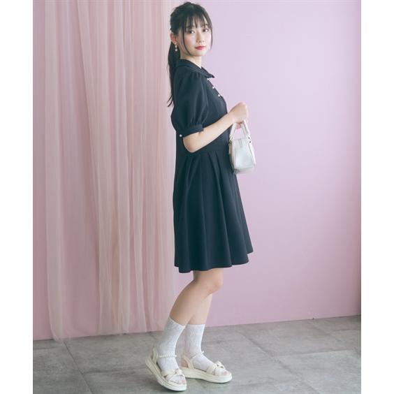 ワンピース ミニ レディース Aラインポロ marun 夏 ミニワンピ ニッセン nissen_10