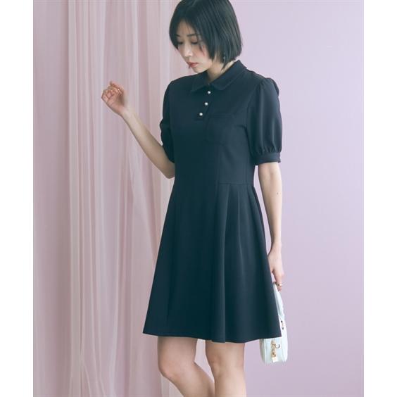 ワンピース ミニ レディース Aラインポロ marun 夏 ミニワンピ ニッセン nissen_11