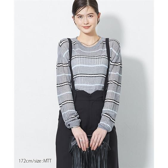 パンツ 高身長【読者モデルと一緒に作りました】サスペンダー付ハイウエストワイドパンツ　丈長め・トール_14