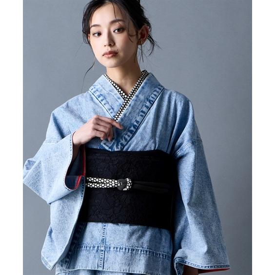 ニッセン（nissen） 浴衣 レディース レース 半衿付き 綿100％ 2部式