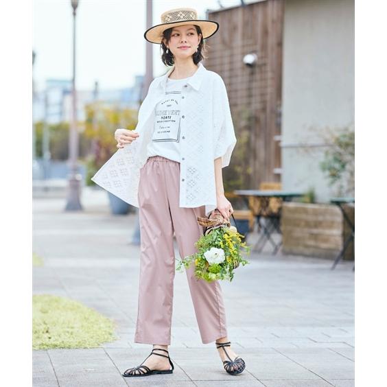 ニッセン（nissen） ストレートパンツ レディース ストレッチ うす軽
