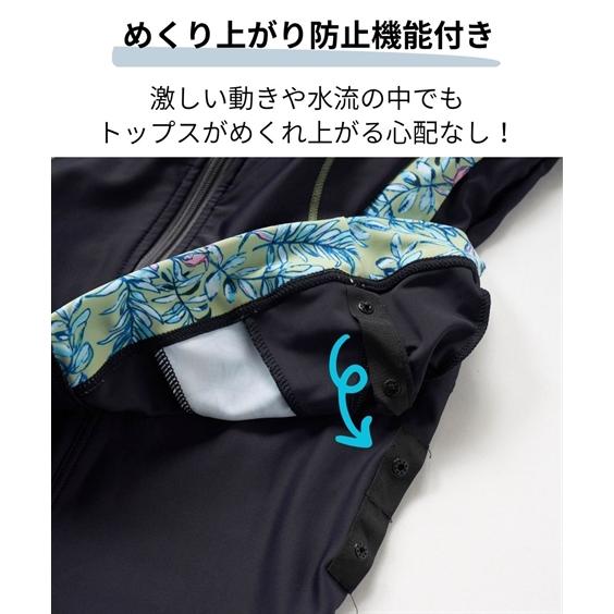FILA（フィラ） 水着 フィットネス 競泳 レディース リーフ柄 プリント