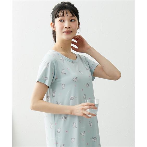 ニッセン（nissen） パジャマ レディース ひんやり ストレッチ 猫柄