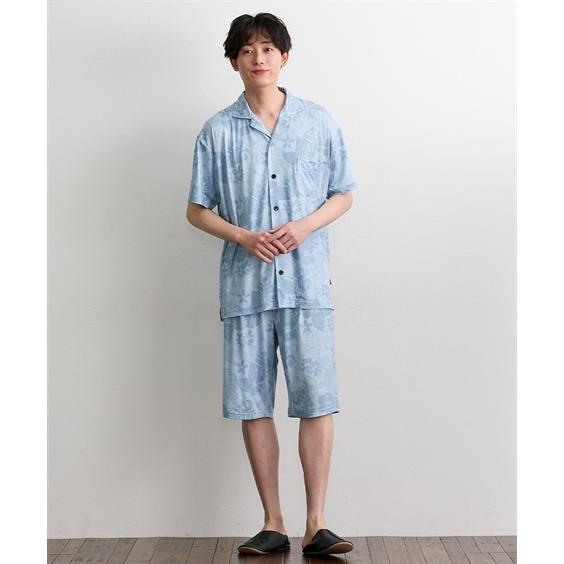 新品未使用　SONIA RYKIEL ペア　パジャマセット 日本製　シャツ柄 ニッセン（nissen） パジャマ メンズ 接触冷感 ボタニカル柄 前開き