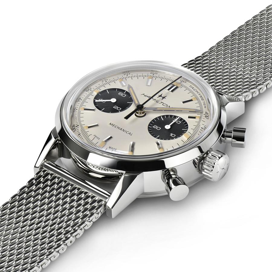 ハミルトン 腕時計 メンズ ご購入プレゼントつき インイントラマティック クロノグラフ H38429110 アメリカンクラシック 機械式 HAMILTON 正規品｜nisshindo｜02