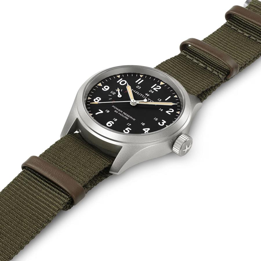 ハミルトン 腕時計 カーキ フィールド ご購入特典つき パワーリザーブ 機械式 40mm メンズ H69509930の画像