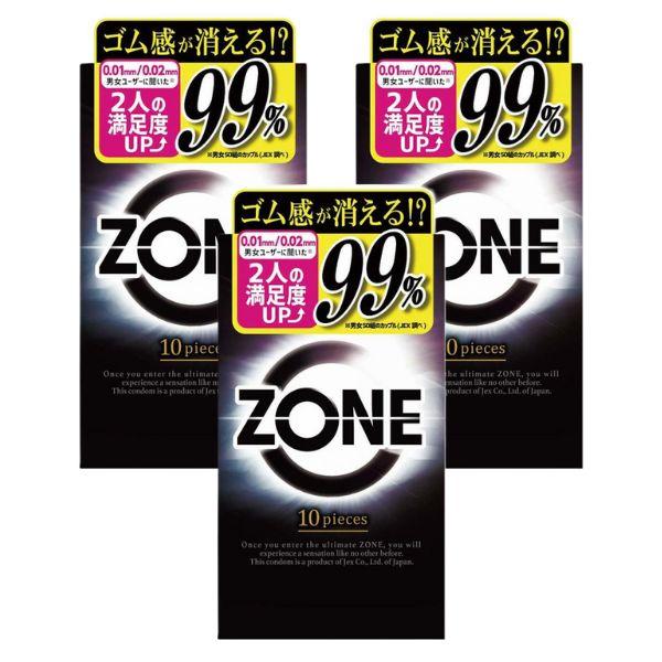 コンドーム ジェクスZONE ゾーン 10個入×3個セット 避妊具 zone まとめ買い（Yahoo!・日翔ドラッグ）