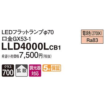 Panasonic（パナソニック） LED電球 フラットランプ LLD4000LCB1 Φ70