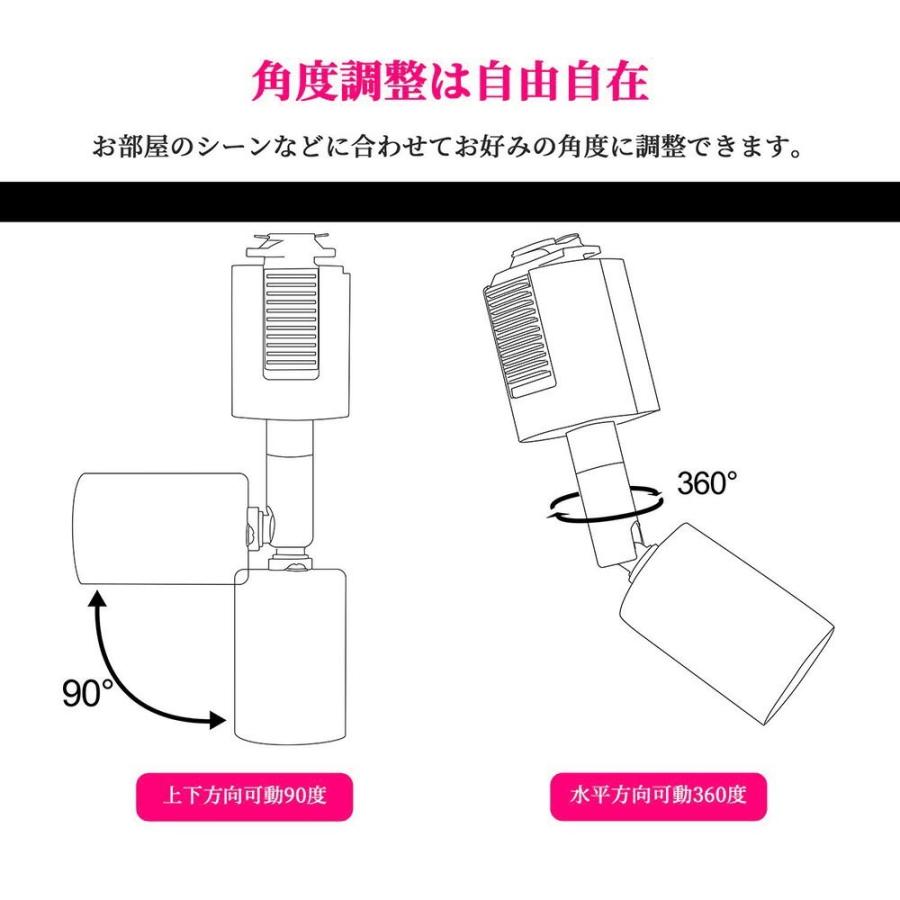 ダクトレール用 照明 スポットライト E26 黒 白 ダクトレール 照明配線ダクトレール用照明器具 間接照明 廊下 寝室 食卓用 レール照明 4個セット｜nissin-lux｜04