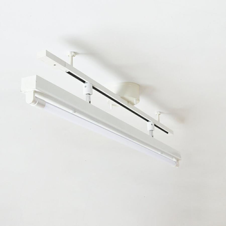配線ダクトレール用 LED蛍光灯器具40W型1灯式トラフ型 LED蛍光灯40W型ランプ付き ライティングレール照明 ダクトレール取付型 ledベースライト40形 回転式4台の画像