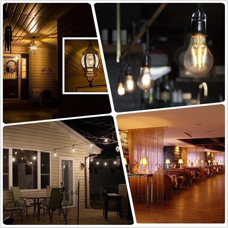 NISSIN LUX LEDフィラメント電球 調光対応 エジソン電球 LED電球 60W