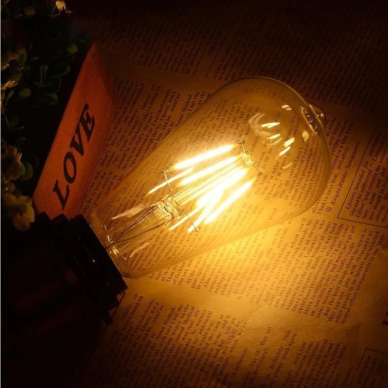 NISSIN LUX LEDフィラメント電球 調光対応 エジソン電球 LED電球 60W