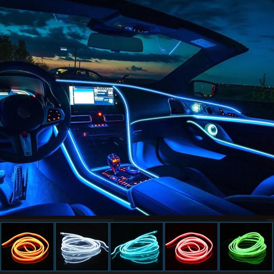 LED有機ELワイヤーネオン LEDライト USB式 車内装飾用 防水 5ｍ 車用イルミネーション ネオンライト 自転車 ロープライト パーティー  全10色 :FWD-EL:NISSIN LUX - 通販 - Yahoo!ショッピング