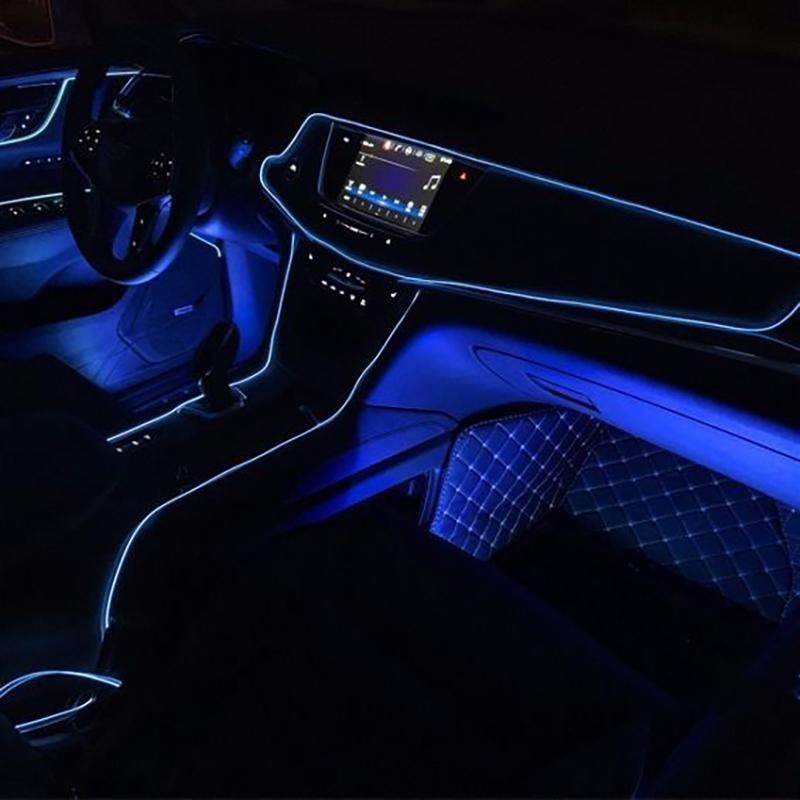 LED有機ELワイヤーネオン LEDライト USB式 車内装飾用 防水 5m 車用