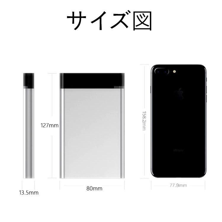 外付けHDD 1TB ポータブル型 4k対応テレビ録画 PC パソコン mac対応