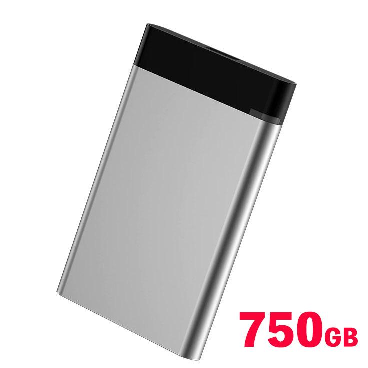 外付けHDD 750GB ポータブル型 4k対応テレビ録画 PC パソコン mac対応