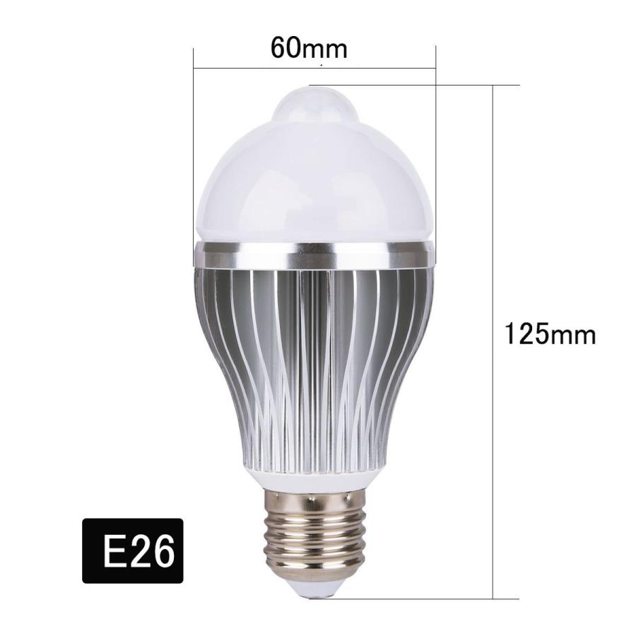 ECOHILUX.POWER人感センサー付きLED投光器(専用電源シリーズ) 人感センサーライト LED電球 60W E26 E17 自動点灯 自動消灯