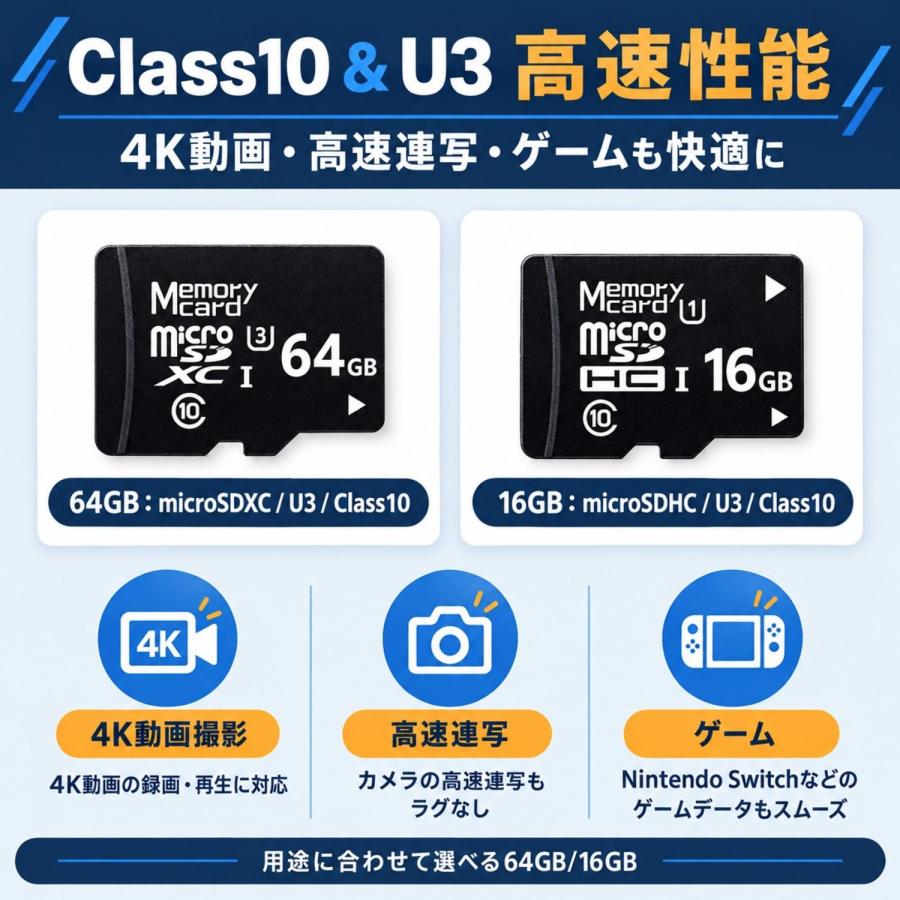 microsdカード16GB 32GB 64GB 128GB 256GB Class10 メモリカード