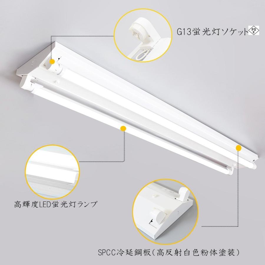 直管LED蛍光灯用照明器具 逆富士型 40W形2灯用 LED蛍光灯一体型 LEDベースライト型 LED蛍光灯照明器具 LED蛍光灯ランプ付き【5台セット】｜nissin-lux｜05