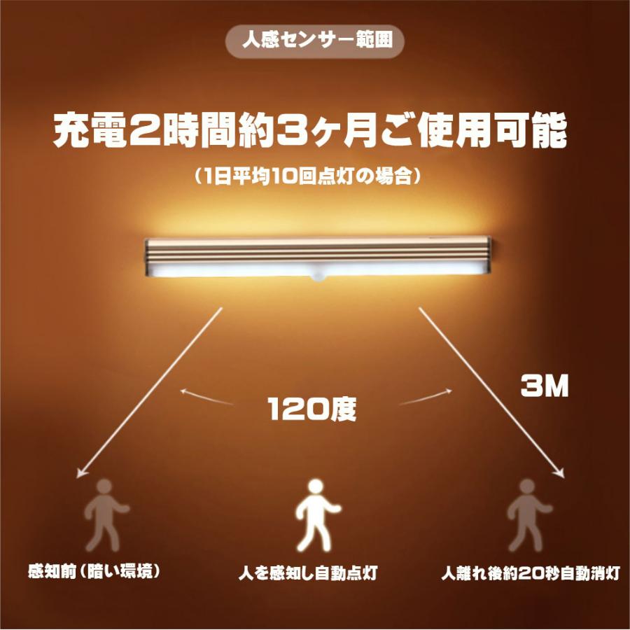 NISSIN LUX USB充電式LEDライト LEDライト人感センサー付き 無