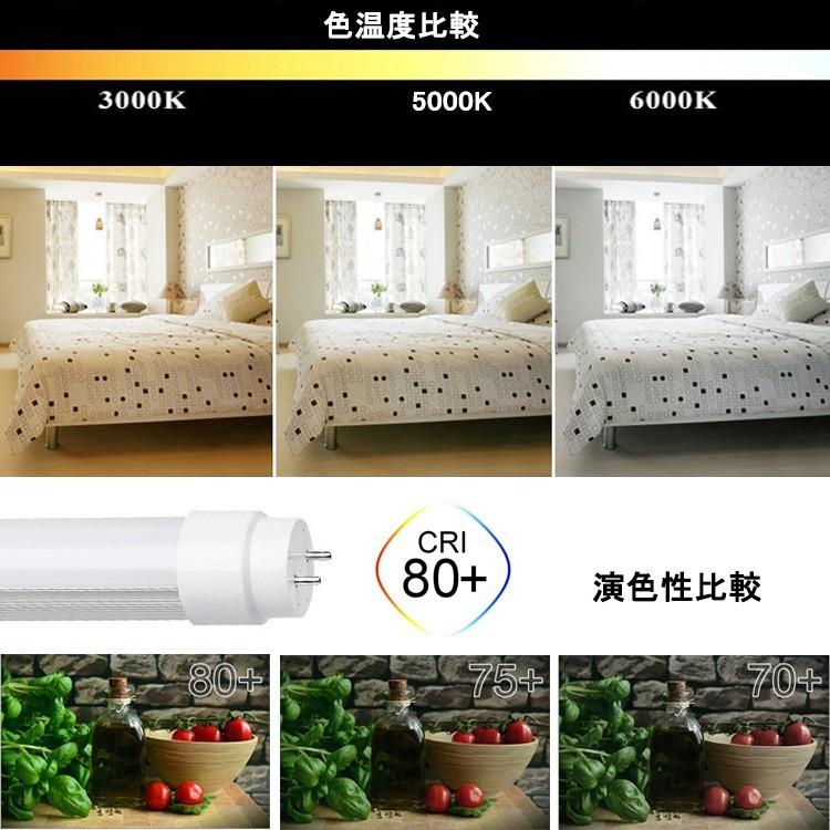 LED蛍光灯 40w形 昼光色 昼白色 電球色  led直管蛍光灯T8 120cm  G13口金  40W形相当 FL40 直管LEDランプ 色選択 4本セット｜nissin-lux｜07