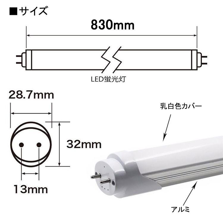 LED蛍光灯 32w形 昼光色  電球色  led直管蛍光灯T8 83cm  G13口金  32W形相当 FL32  直管LEDランプ 色選択 25本セット送料無料の画像
