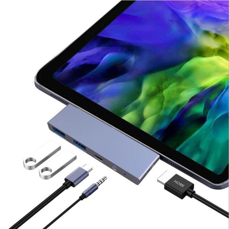 iPad USB C ハブ 3.5mmヘッドフォンジャック搭載 5in1ハブ 5in1ハブ iPad USB C ハブ 3.5mmヘッドフォンジャック搭載