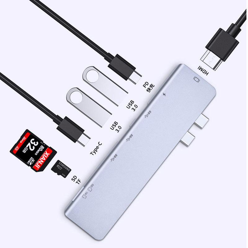 macbook ハブ 変換アダプタ 7in2 Macbook Pro Airハブ USB C macbook ハブ 変換アダプタ 7in2 Macbook Pro Airハブ USB C
