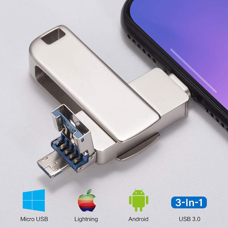 iPhone/Android or type-c/PC対応 USB3.0メモリ 32GB USBメモリ