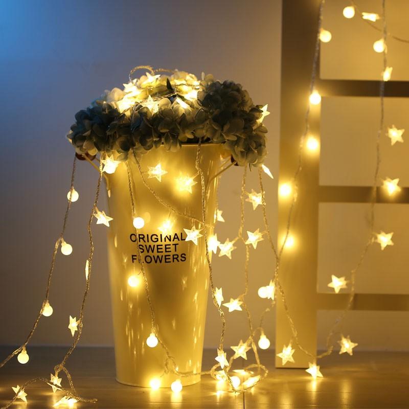 LEDライト イルミネーション USB クリスマスLED パーティ用電飾 ライト 3m 電球色 クリスマスツリー用 デコレーション ク イベント ボールストリング状 星状｜nissin-lux｜02