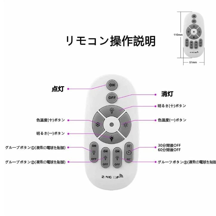 LED電球 調色調光専用リモコン｜nissin-lux｜02