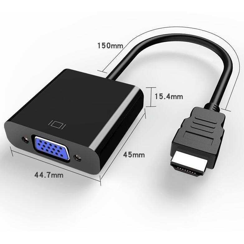 HDMI to VGA 変換 アダプタ DSub 15ピン RGB 変換 コネクタ 電源不要 ケーブル プラグ 音声無し｜nissin-shop｜05